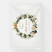 White Roses & Baby’s Breath  横断幕 (縦)