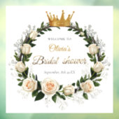 White Roses & Baby’s Breath Bridal Shower ウィンドウサイン (シート3)