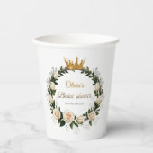 White Roses & Baby’s Breath Bridal Shower 紙コップ (正面)