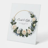 White Roses & Baby’s Breath Cards & Gifts Pedestal 台座サイン (正面)