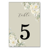 White Roses Beige Table Number テーブルナンバー (裏面)