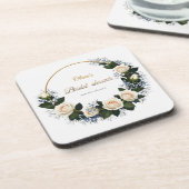 White Roses & Blue Baby’s Breath  コースター (左側)