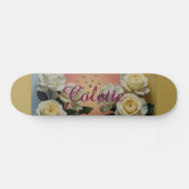 White Roses Colette Gold Skateboard スケートボード (横)