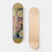 White Roses Colette Gold Skateboard スケートボード (正面)