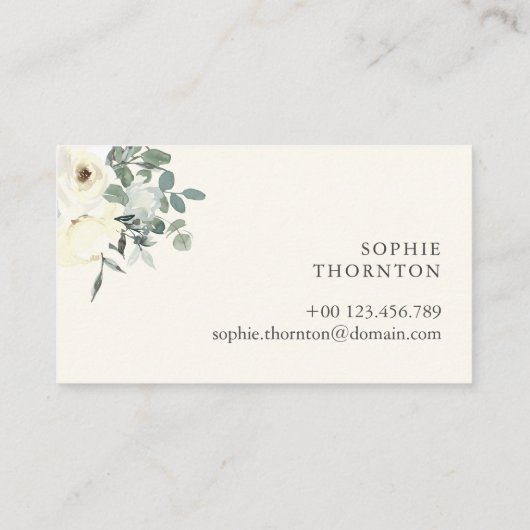 White roses elegant  名刺 (裏面)