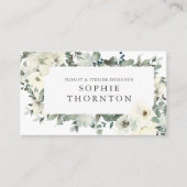 White roses elegant  名刺 (正面)