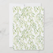 White Roses Floral Romantic Garden Bridal Shower 招待状 (裏面)