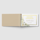 White Roses Floral Wedding Guest Book ゲストブック (全面)
