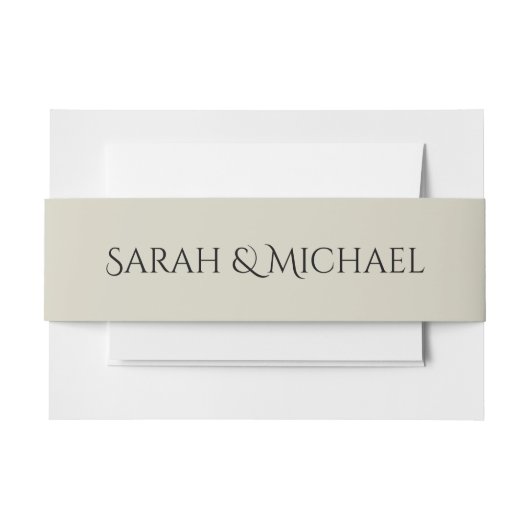 White Roses Invitation Belly Band 招待状ベリーバンド (正面例)