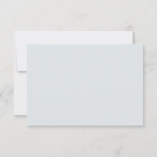 White Roses Light Blue RSVP Card (裏面)