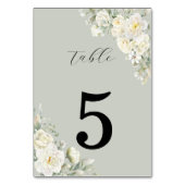 White Roses Light Green Table Number テーブルナンバー (裏面)