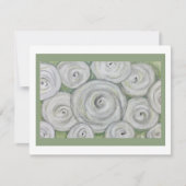 White Roses Note card 招待状 (正面)