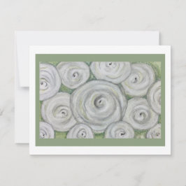 White Roses Note card 招待状
