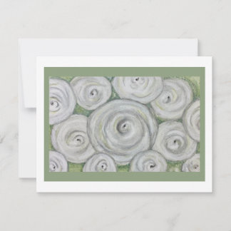 White Roses Note card 招待状