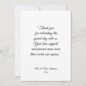 White Roses Photo Thank You Card サンキューカード (裏面)