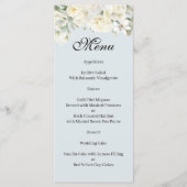 White Roses powder blue menu メニュー (正面)