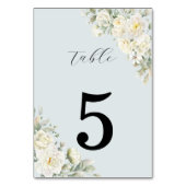 White Roses Powder Blue Table Number テーブルナンバー (裏面)