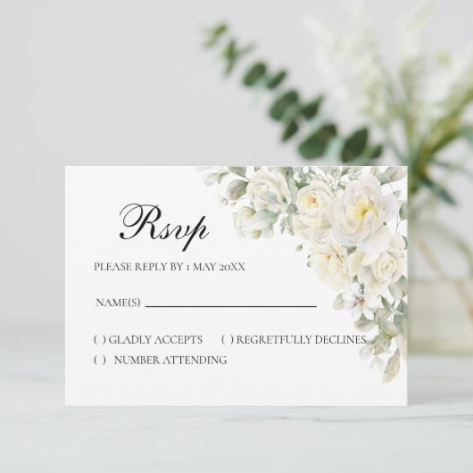 White Roses RSVP card (スタンド正面)