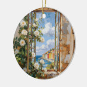 White Roses Sea View Ornament セラミックオーナメント (左)