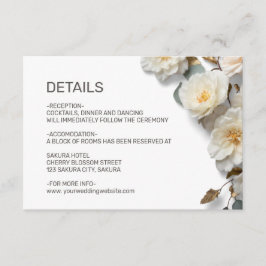 White Roses Textured Flowerds Details エンクロージャーカード