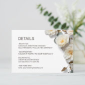 White Roses Textured Flowerds Details エンクロージャーカード (スタンド正面)