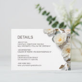 White Roses Textured Flowerds Details エンクロージャーカード (スタンド正面)