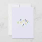 White Roses & Violetsのリプライ結婚スカード 出欠カード (裏面)