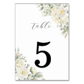White Roses Wedding Table Number Sign テーブルナンバー (正面)