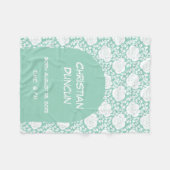 White Roses with An Arch Baby Shower Gift フリースブランケット (正面(横))