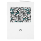 White roses with blue leaves (裏面)