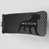 WHITE Rottweiler PUTTER ゴルフヘッドカバー (正面)