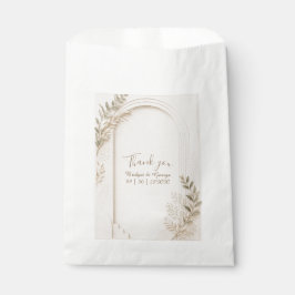 white Rustic Neutral Dried Floral arch Wedding フェイバーバッグ
