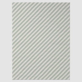 White Sage Green Diagonal Striped 薄葉紙