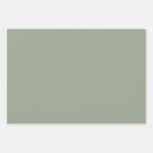 White Sage Green Floral Botanical Gift ラッピングペーパーシート (正面2)