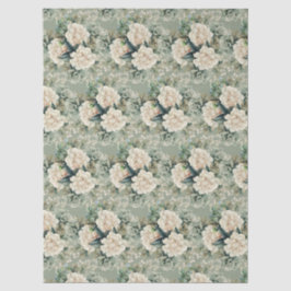 White Sage Green Floral Gift 薄葉紙