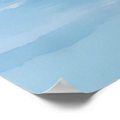 White Sailboat Ocean Glow ポスター (角)