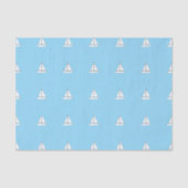 White Sailing Boats on Blue Background Tissue 薄葉紙 (正面)