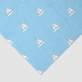 White Sailing Boats on Blue Background Tissue 薄葉紙 (詳細)