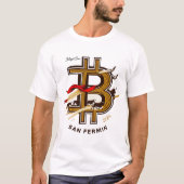 White San Fermin and cryptocurrencies t-shirt. Tシャツ (正面)