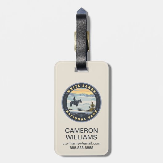 White Sands National Park ラゲッジタグ (裏面縦)