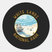 White Sands National Park Distressed Circle ラウンドシール (正面)