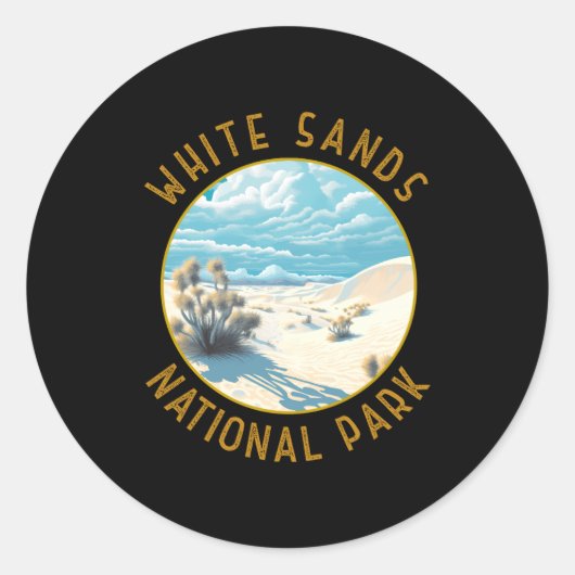 White Sands National Park Distressed Circle  ラウンドシール (正面)