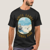 White Sands National Park Distressed Circle _3 Tシャツ (正面)