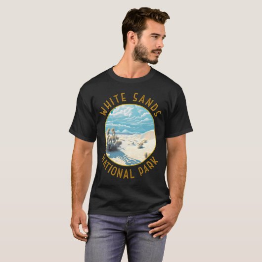 White Sands National Park Distressed Circle _3  Tシャツ (正面フル)