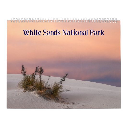 White Sands National Park Landscapes カレンダー (カバー)