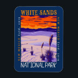 White Sands National Park Vintage Distressed  マグネット<br><div class="desc">White Sands vector artwork design. The park is located in the state of New Mexico and completely surrounded by the White Sands Missile Range.</div>