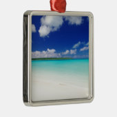 White Sandy Beach, Miyako Island Okinawa メタルオーナメント (右)