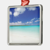 White Sandy Beach, Miyako Island Okinawa メタルオーナメント (左)