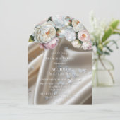 White Satin Roses and Peony Brunch & Bubbly 招待状 (スタンド正面)