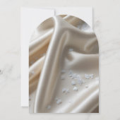 White Satin Roses and Peony Engagement Party 招待状 (裏面)